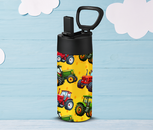 Kids Yellow Tractors 12oz Tumbler