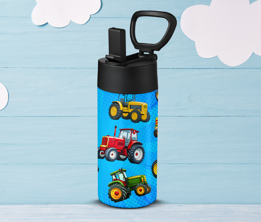 Kids Blue Tractor 12oz Tumbler