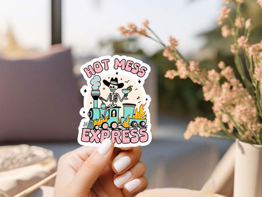 Hot Mess Express Skeleton Sticker