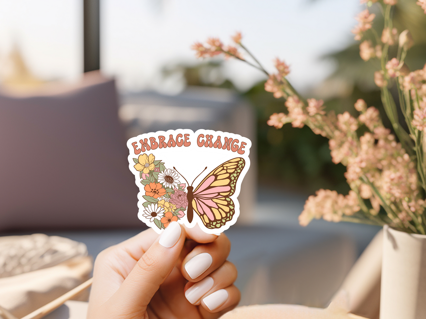 Embrace Change Butterfly Sticker