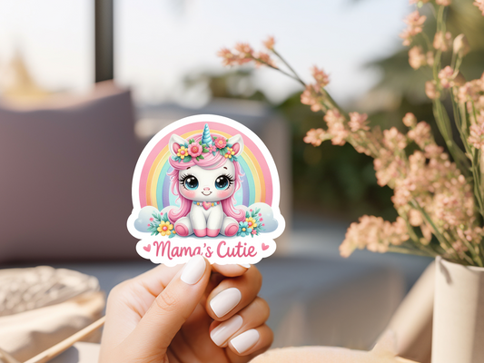 Mama's Cute Unicorn Sticker