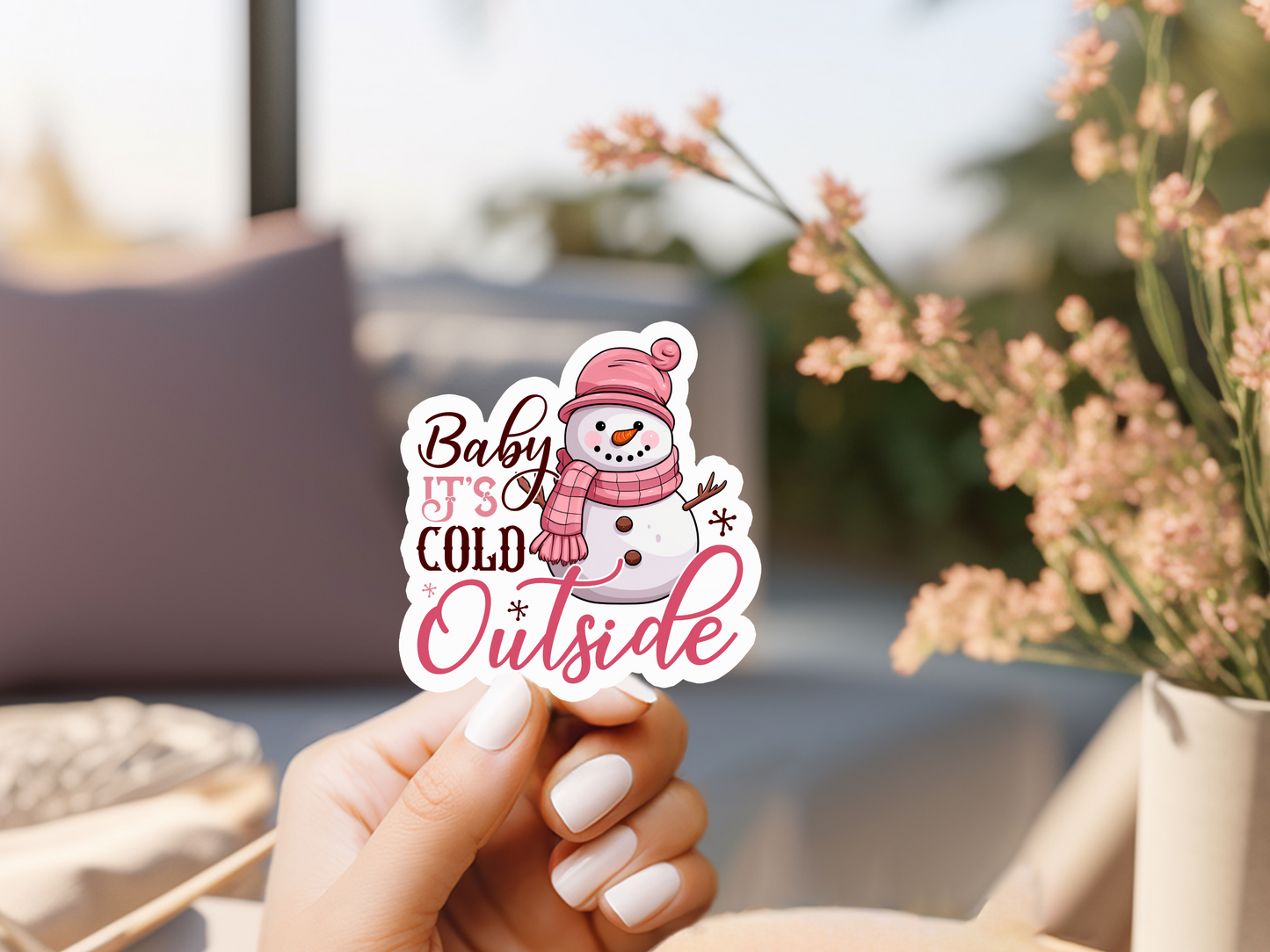 Baby It's Cold Outside Snowman Sticker