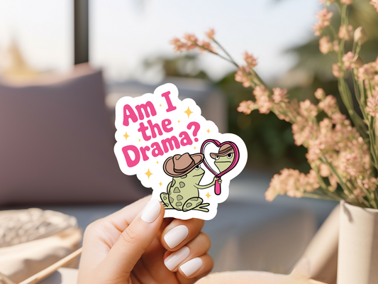 Am I The Drama Frog Sticker