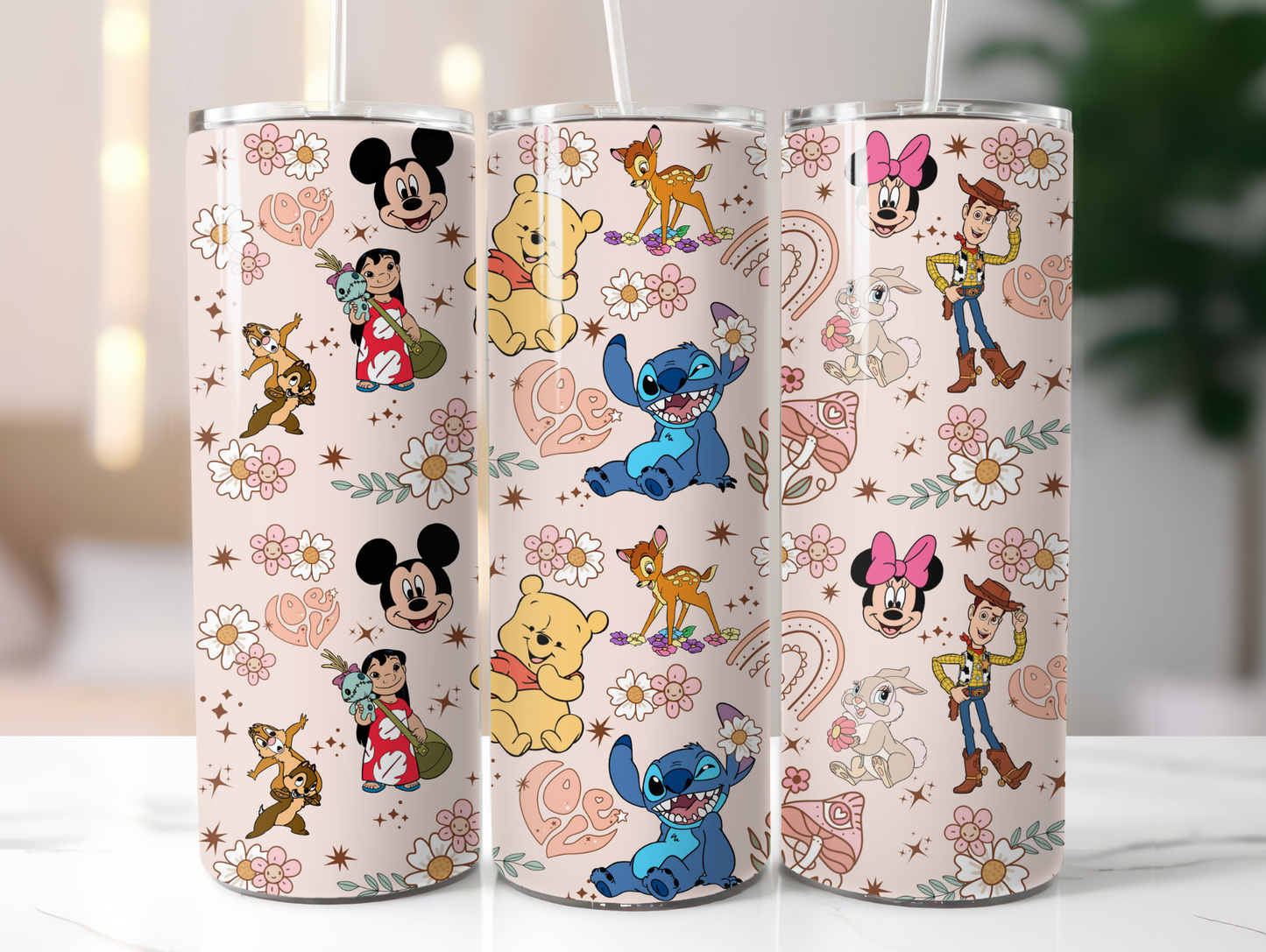 Boho Cartoon Friends 20oz Tumbler