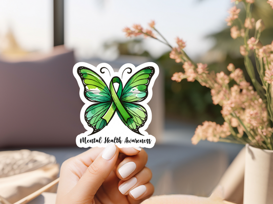 Mental Health Awareness Butterfly Sticker