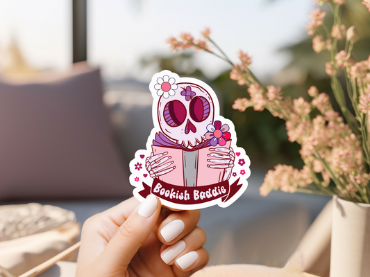 Bookish Baddie Sticker