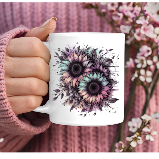 Watercolor Pastel Sunflower 11oz Mug