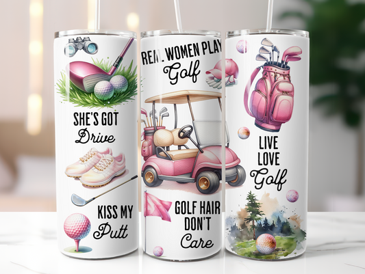 Real Women Play Golf 20oz Tumbler