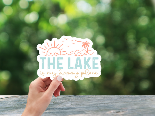 The Lake Is My Happy Place Sticker