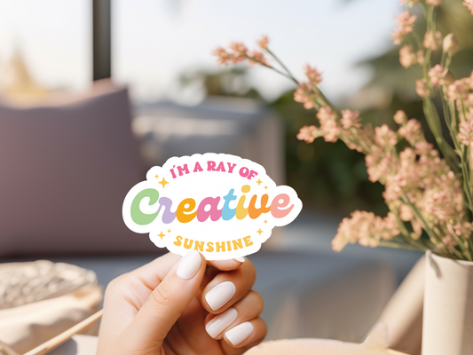 I'm A Ray Of Creative Sunshine Sticker