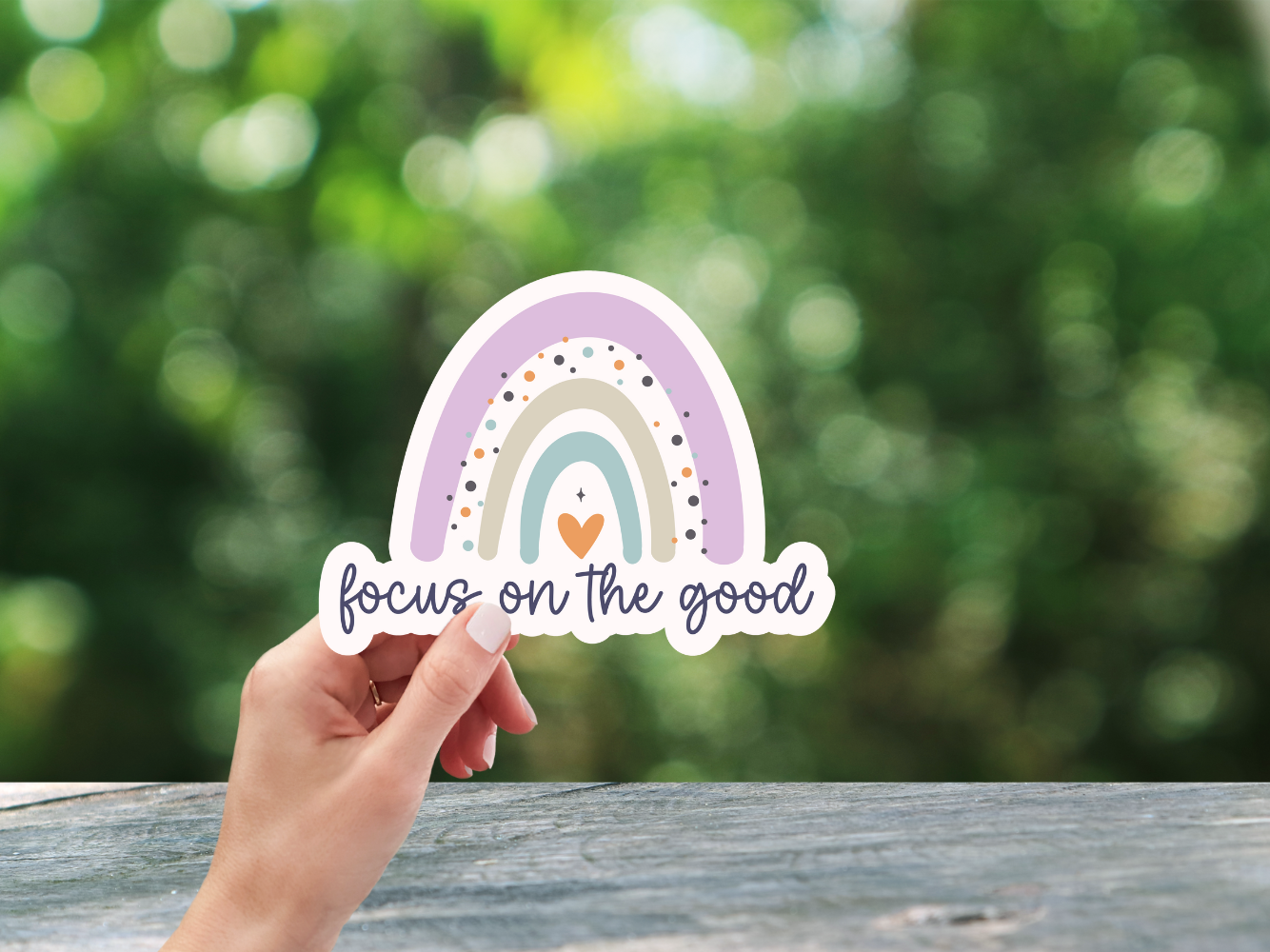 Focus On The Good Rainbow Sticker