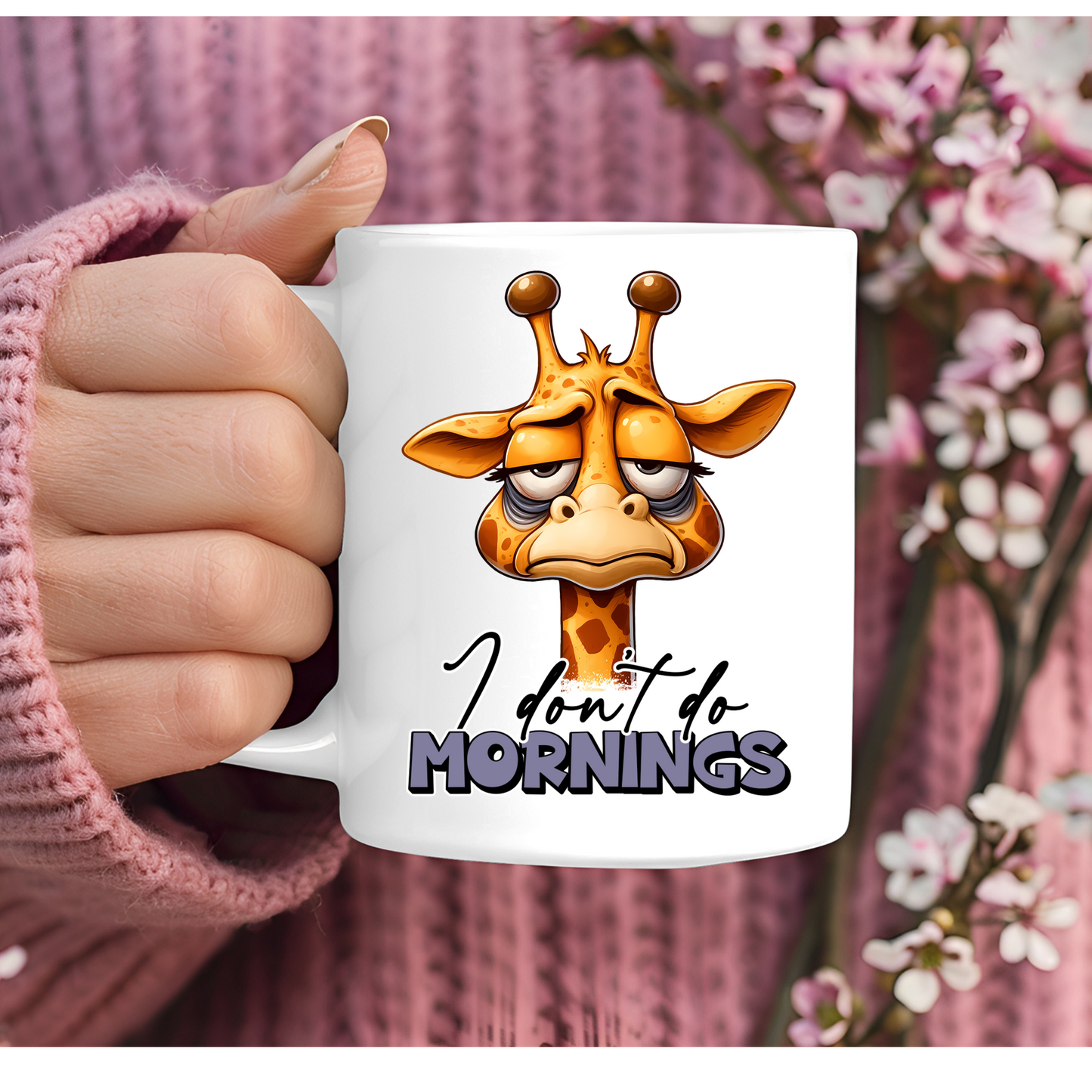 I don't do mornings Giraffe 11oz Mug