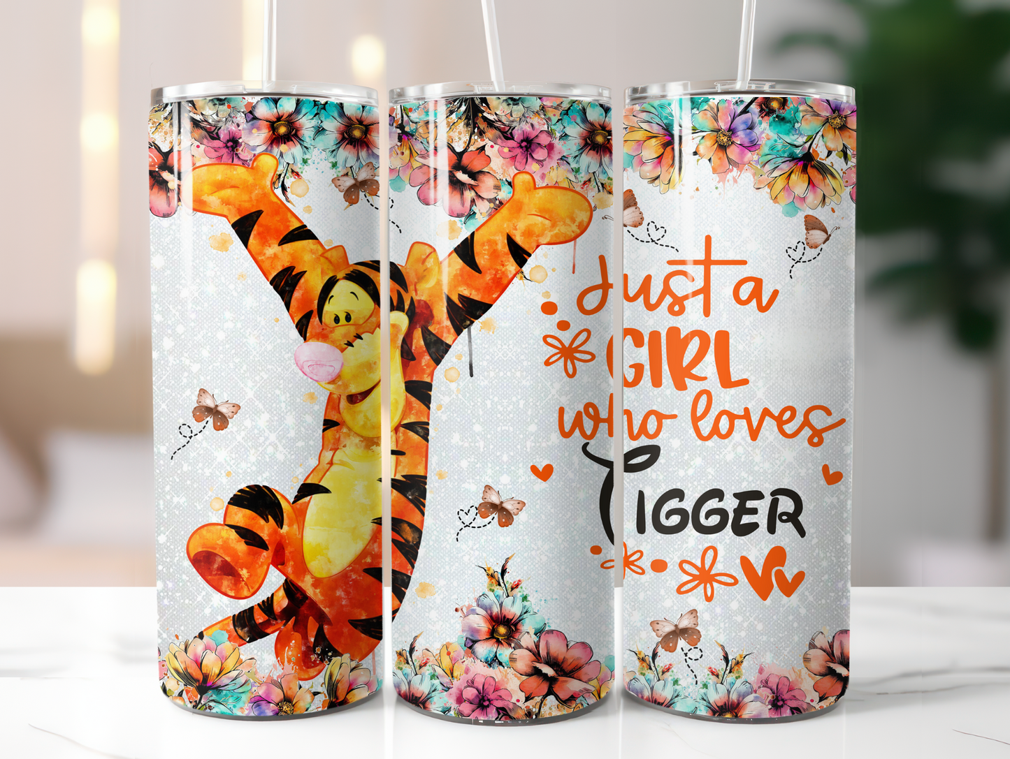 Just A Girl Who Loves Tigger 20oz Tumbler