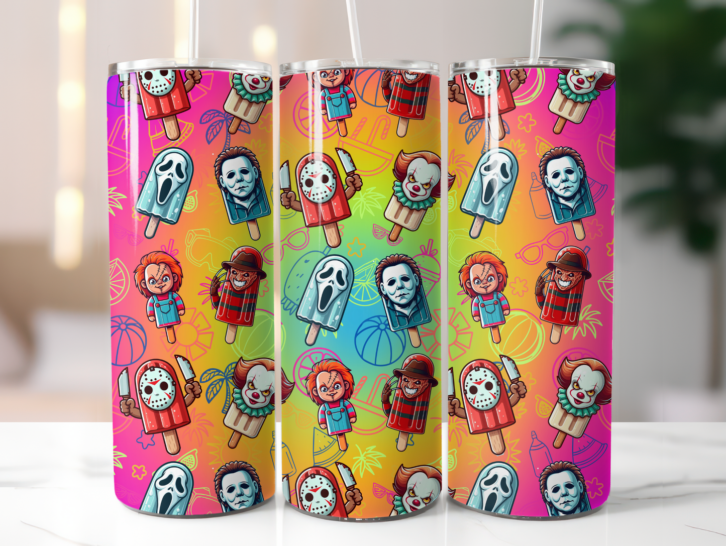 Horror Character Popsicle 20oz Tumbler