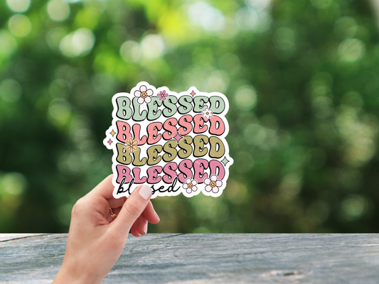 Stacked Blessed Sticker