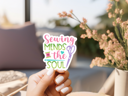 Sewing Mends The Soul Sticker