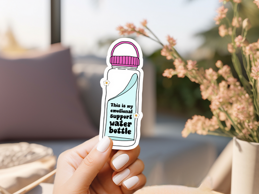 Emotional Support Water Bottle Sticker