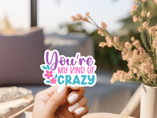 You're My Kind Of Crazy Sticker