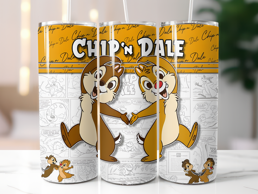 Cartoon Chipmunks 20oz Tumbler