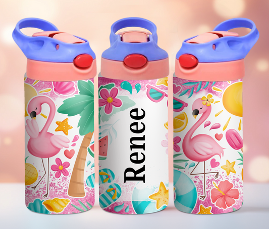 Kids Flamingo Island 12oz Tumbler