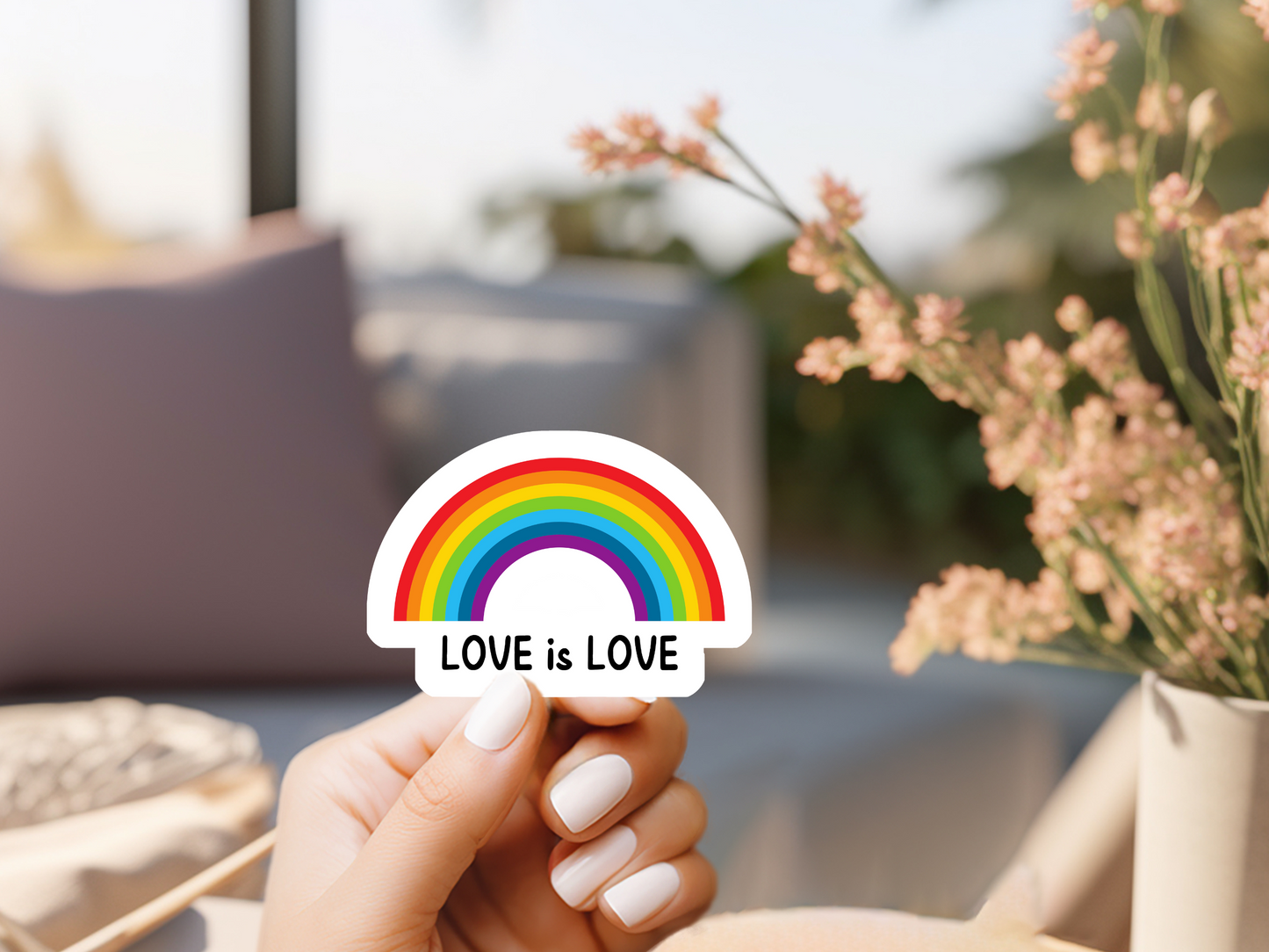 Love Is Love Rainbow Sticker