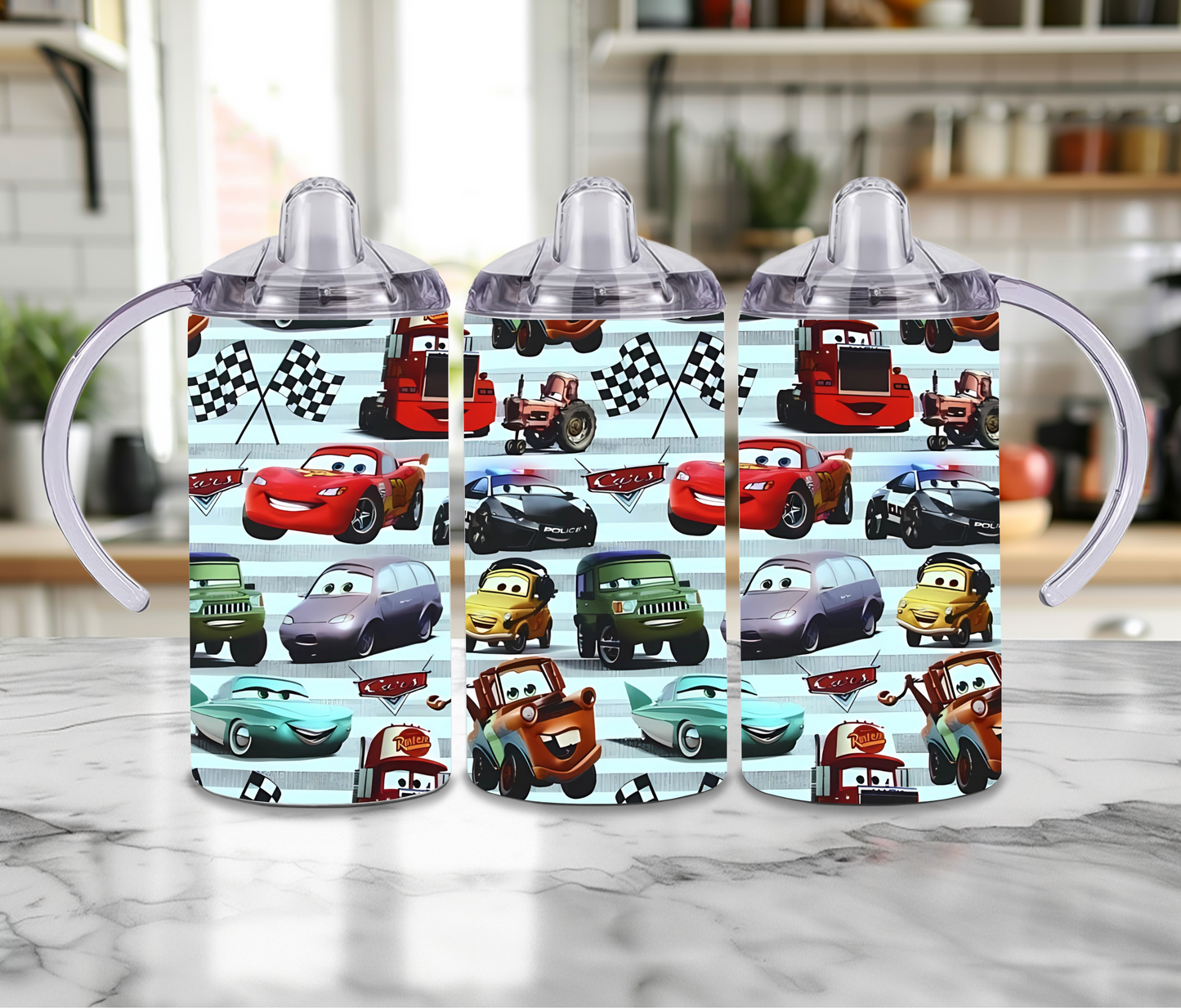 Bunch Of Cars 12oz Sippy Tumbler