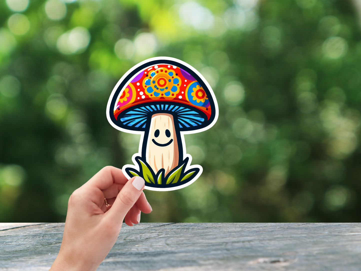 Hippie Mushroom Sticker