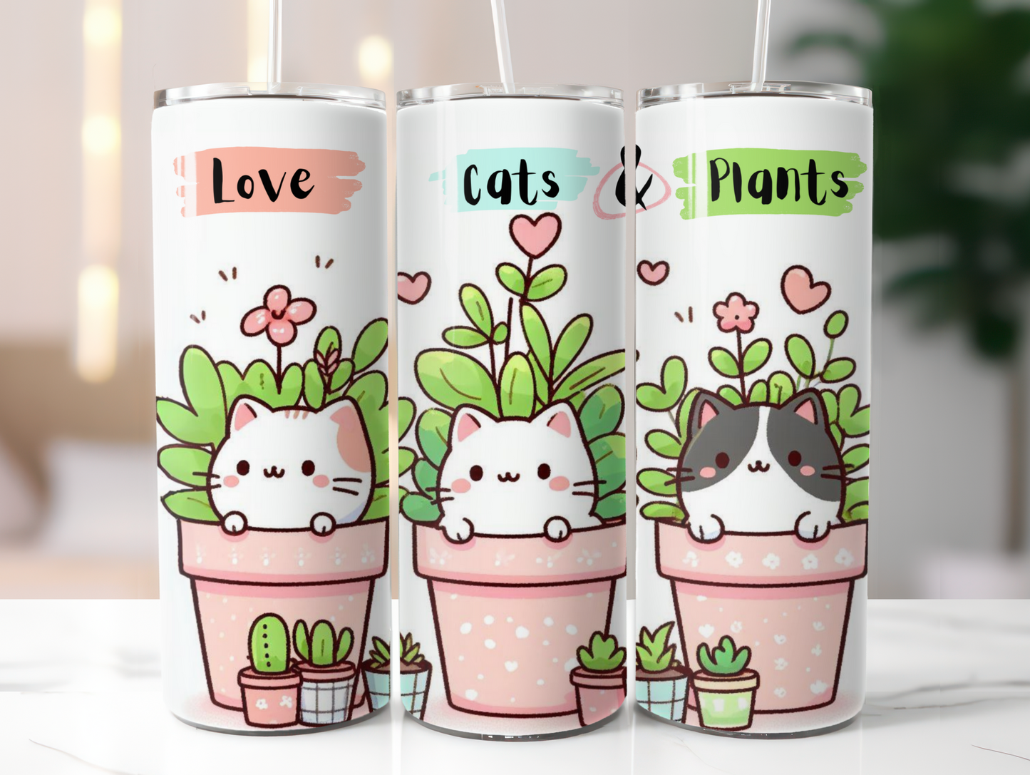 Love Cats & Plants 20oz Tumbler