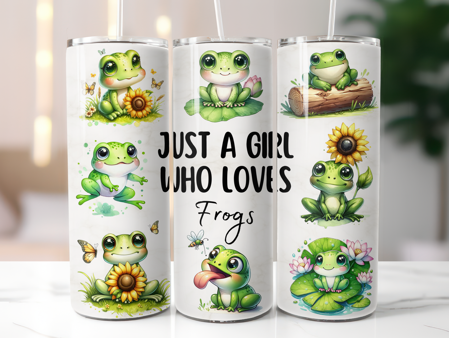 Just A Girl Who Loves Frogs 20oz Tumbler