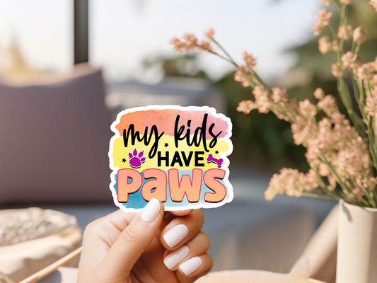 My Kids Have Paws Sticker