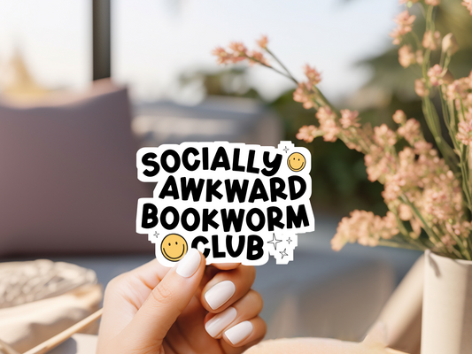 Socially Awkward Bookworm Club Sticker