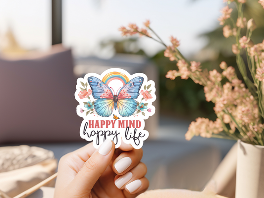 Happy Mind Happy Life Sticker