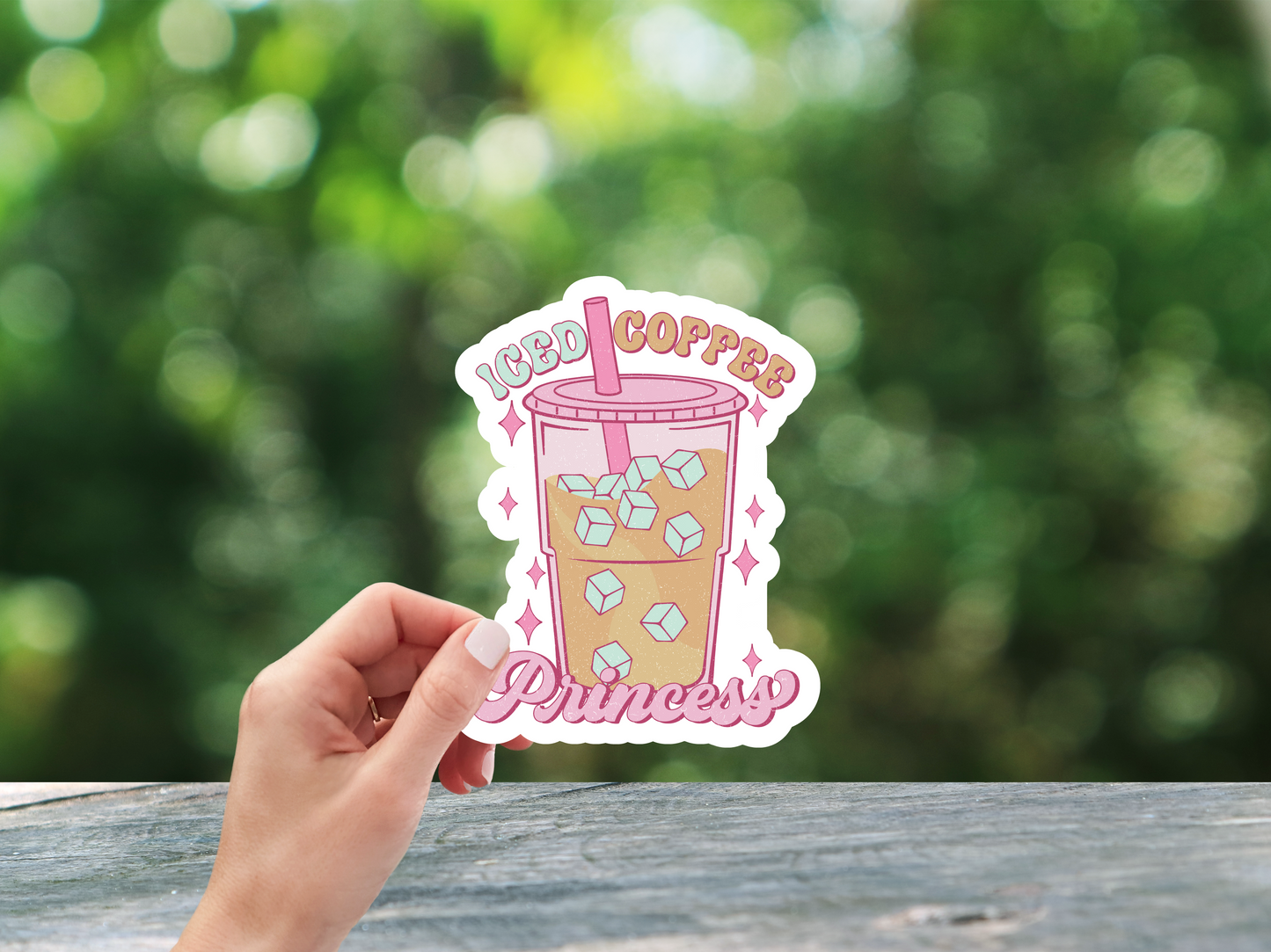 Iced Coffee Princess Sticker