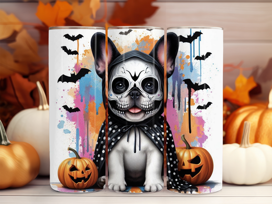 White Dog W/Halloween Costume 20oz Tumbler