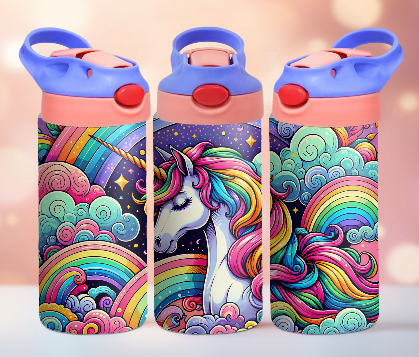 Kids Rainbow Unicorn 12oz Tumbler