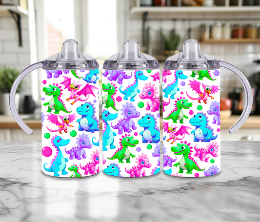 Cute Dinosaurs 12oz Sippy Tumbler