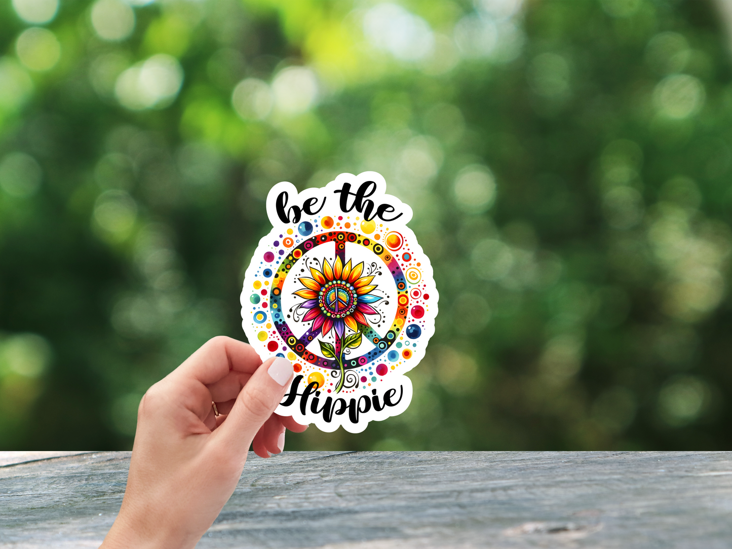 Be The Hippie Sunflower Sticker