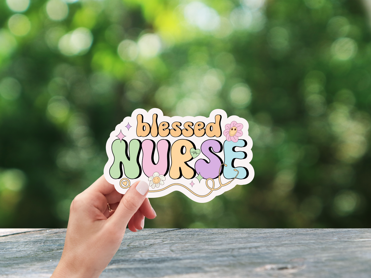 Blessed Nurse Pastel Sticker