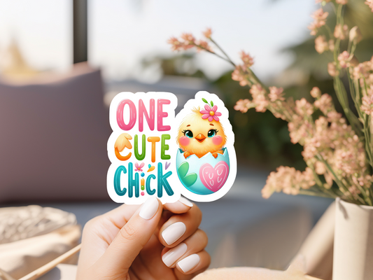 One Cute Chick Sticker