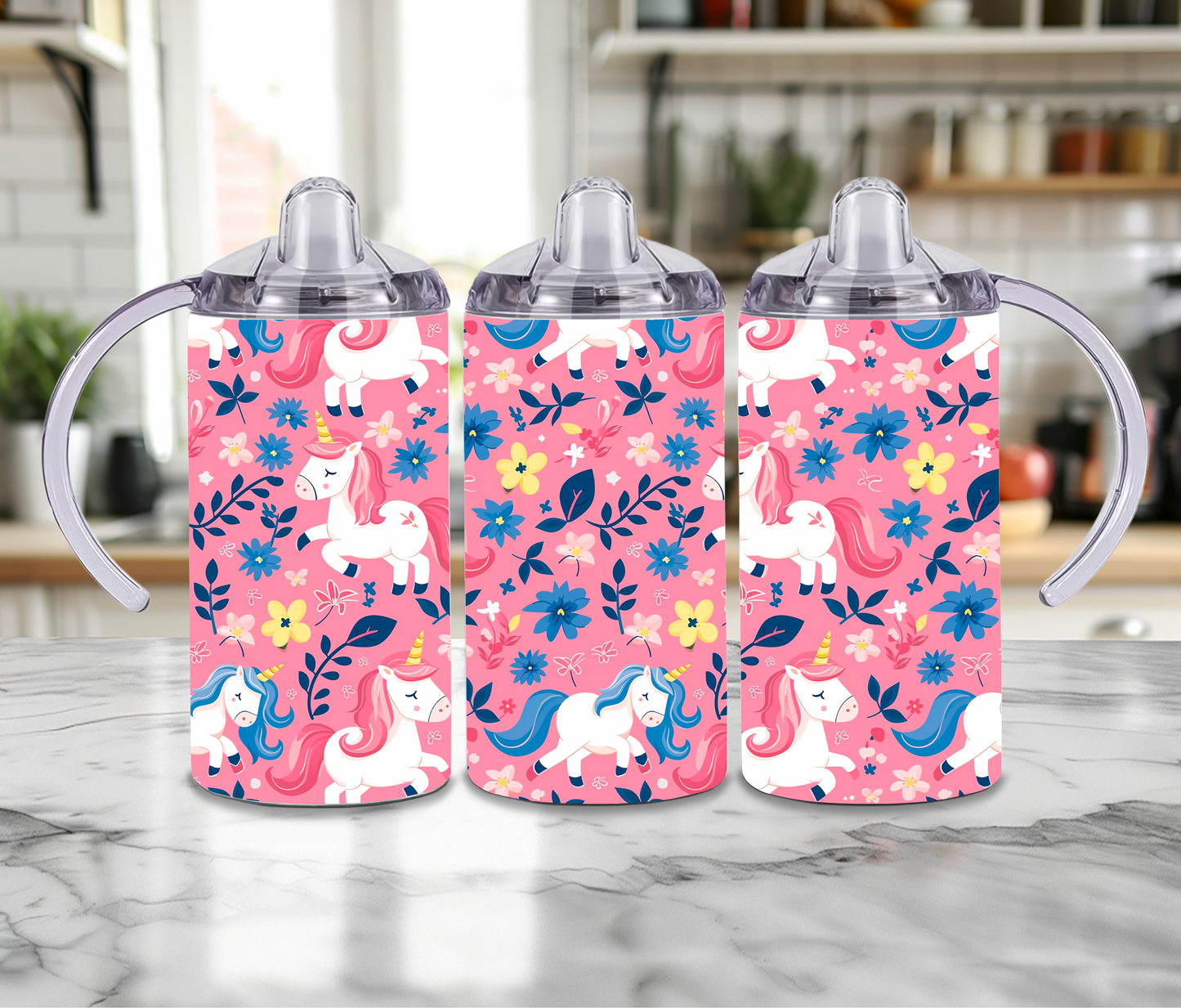 Pink Unicorn 12oz Sippy Tumbler