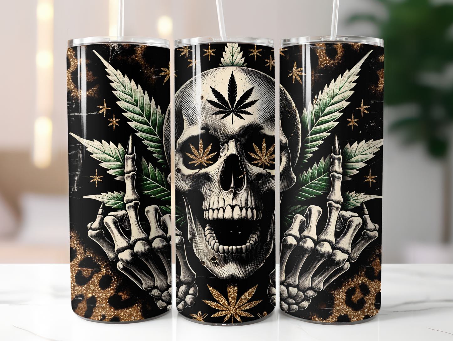 Weed_Skull 20oz Tumbler