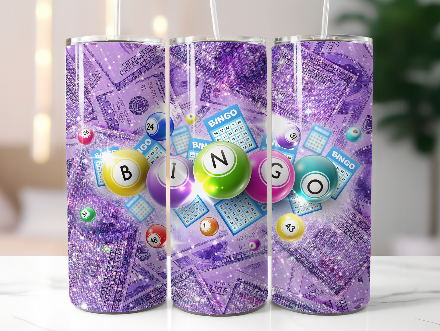 Purple Bingo 20oz Tumbler