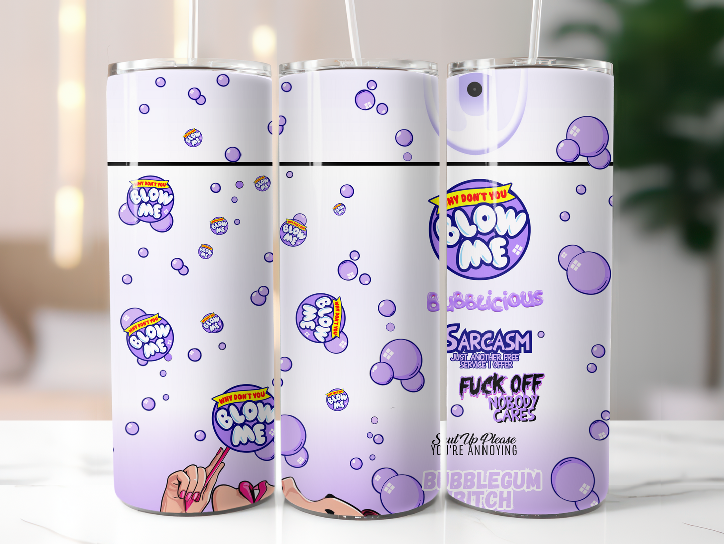 Purple Blow Me 20oz Tumbler