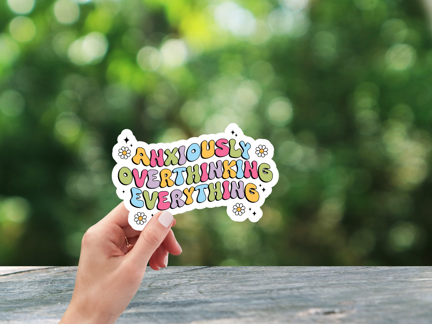 Anxiously Overthinking Everything Sticker