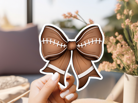 Football Bow Sticker