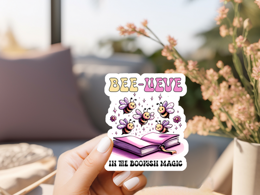 Bee-lieve Bookish Magic Sticker