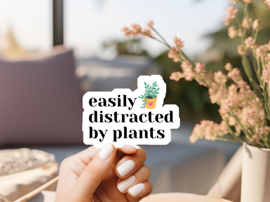 Easily Distracted By Plants Sticker