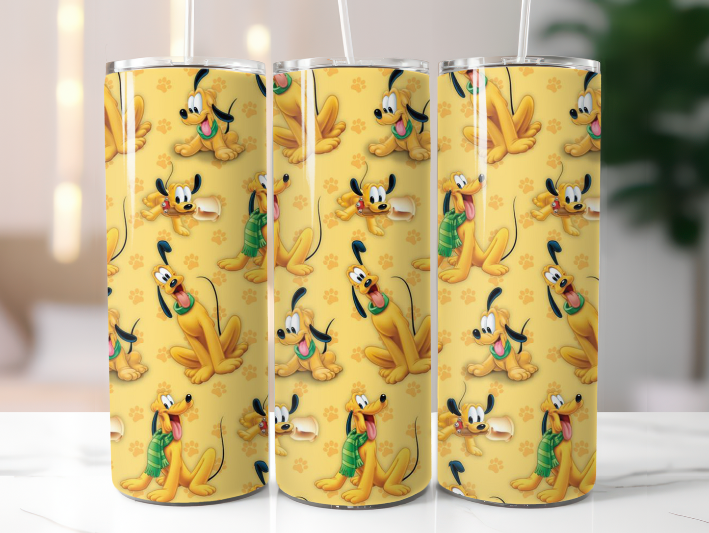 Cartoon Yellow Dog W/Scarf 20oz Tumbler