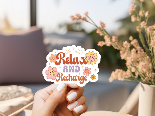 Relax and Recharge Sticker