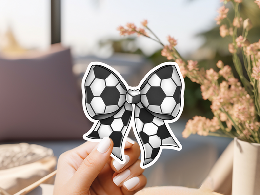 Soccer Bow Sticker